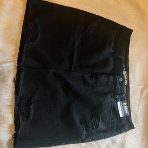 Vintage black jean skirt